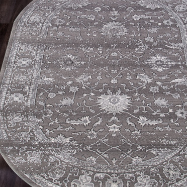 Ковер 03761A - GREY / GREY Овал ARMINA