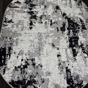 Ковер F285 - DARK GRAY - Овал - коллекция PALERMO