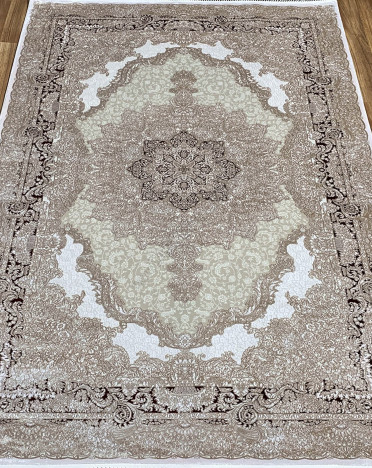 Ковер турецкий 0930A SHIMAL (Акрил - Полиэстер, бежевый, красный)