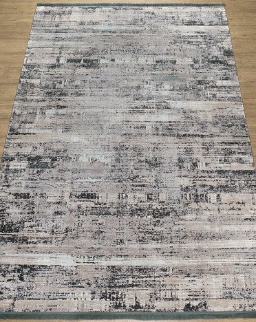 Ковер турецкий M357D Art Self (Шелк+Модал, зеленый, серый)