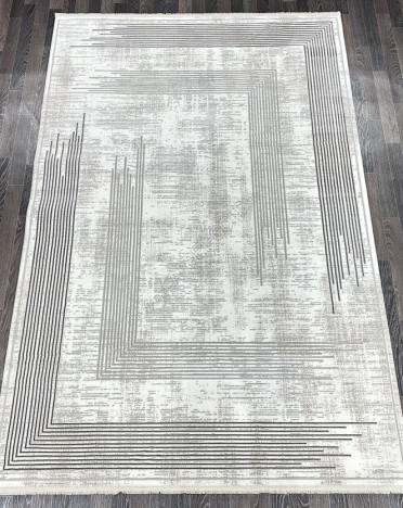 Ковер турецкий 16108-1 Gordion (Полиэстер хит-сет, серый)