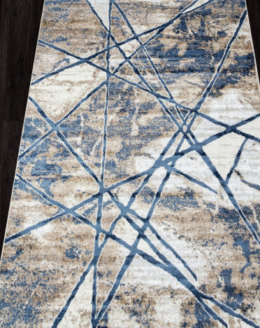 Ковер турецкий O1702-630 ANTEP (Полиэстер, синий, коричневый)