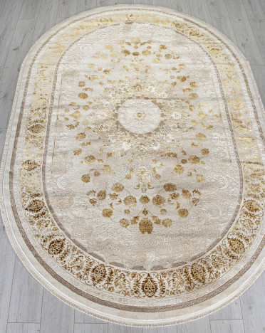 Ковер A123B - CREAM / GOLD FDY - Овал - коллекция ZARINA