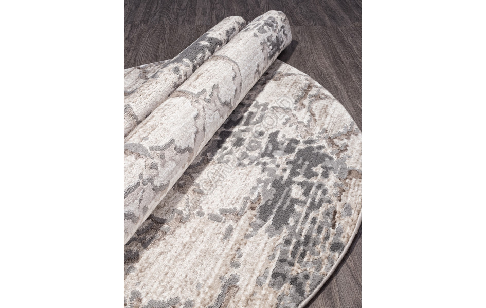 Ковер 03806A - GREY / BROWN - Круг - коллекция ARMINA