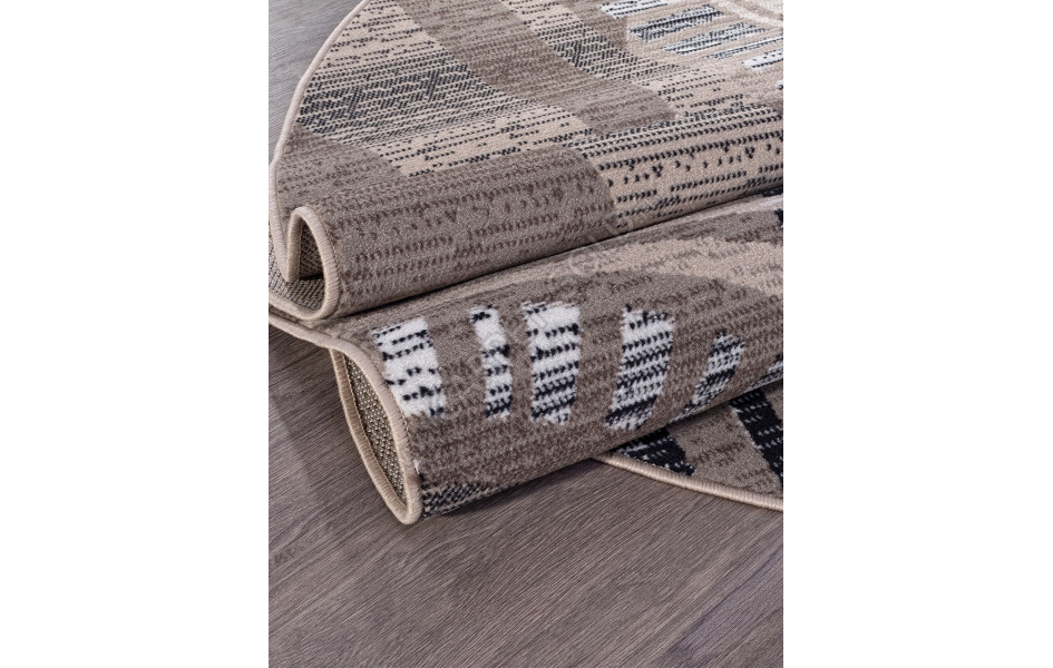 Ковер D284 - BEIGE-BROWN 2 - Овал - коллекция SIERRA