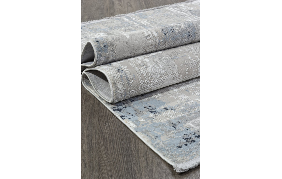 Ковер C288AH - GREY / L.BLUE - Прямоугольник - коллекция LORENZO