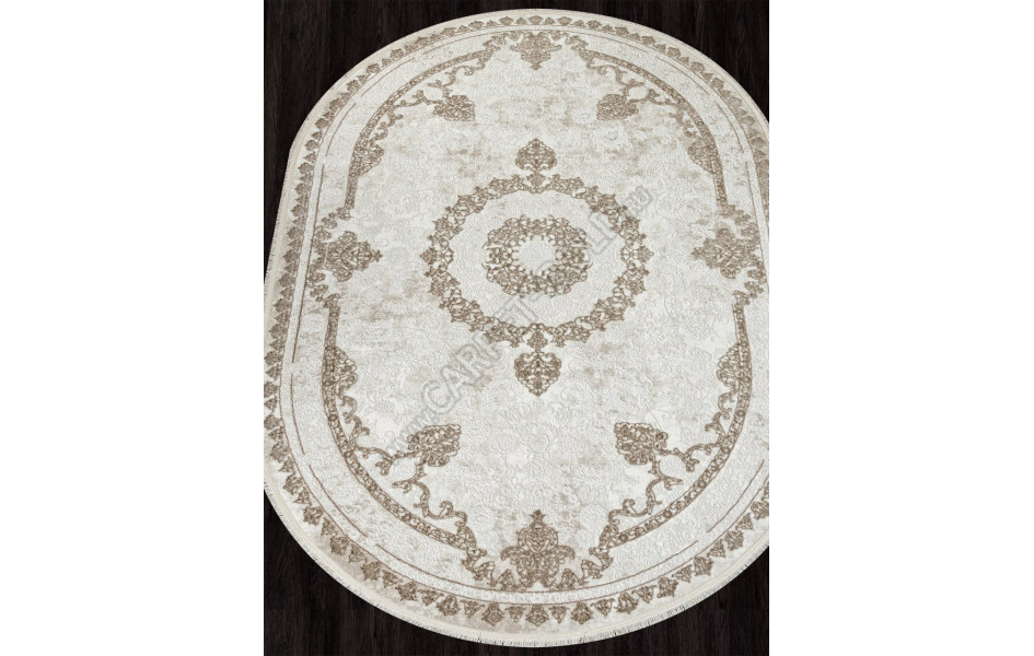 Ковер 30231Y - BEIGE / L.GREY - Овал - коллекция SANDALI