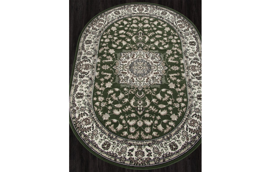 Ковер D412 - GREEN - Овал - коллекция GAVANA